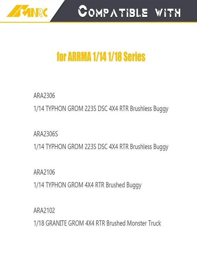 NMNRC for Arrma 1/18 Granite Grom Drive Shaft 1/14 Typhon Grom Driveshaft Bold Upgrades Part Red - Image 2